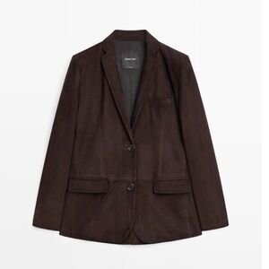 NWT Massimo dutti chocolate brown suede blazer. Current retail $690

Size S